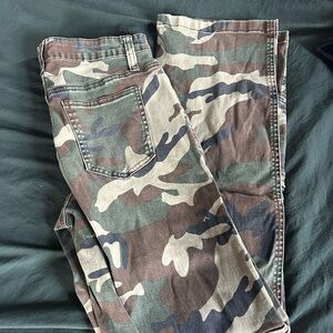 Hot Kiss Camouflage Straight Leg Jeans